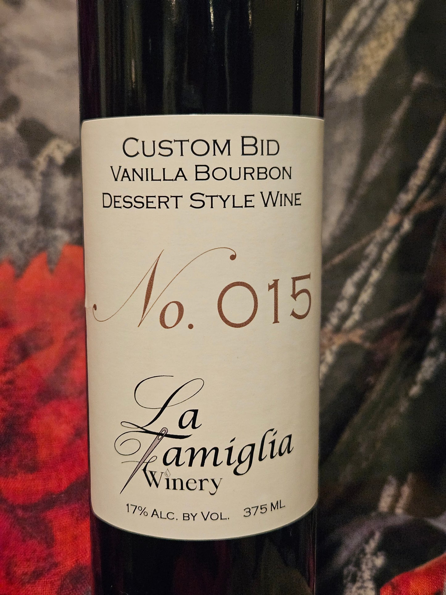 Custom Bid #15 - Vanilla Bourbon Red Dessert Style Wine
