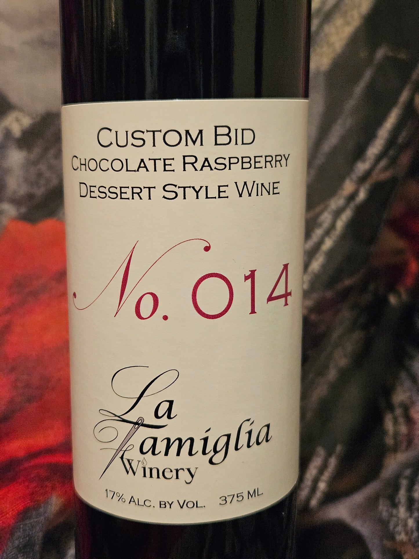 Custom Bid #14 - Chocolate Raspberry Red Dessert Style Wine