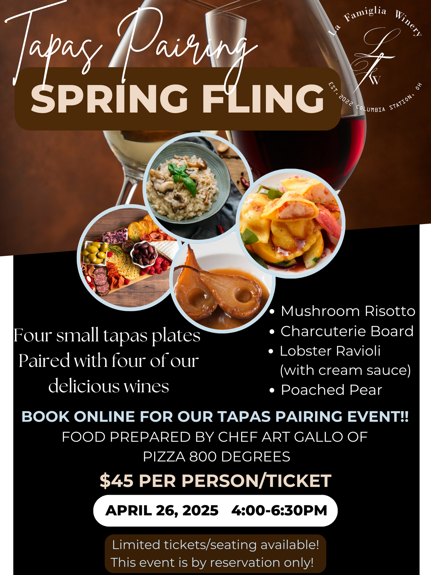 Tapas Pairing - Spring Fling